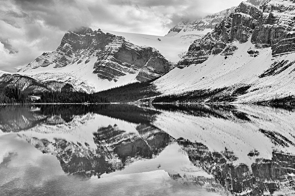 Canada-Alberta-Banff National Park Crowfoot Mountain reflected in Bow Lake art print by Jaynes Gallery for $57.95 CAD